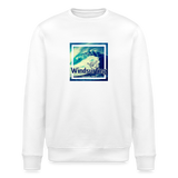 Unisex Bio-Sweatshirt ROLLER -positive vibes- - Weiß