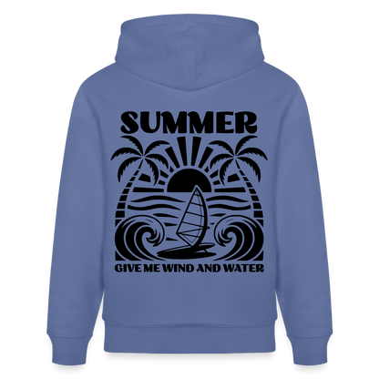 Unisex Bio-Hoodie CRUISER -give me wind and water- - Blau