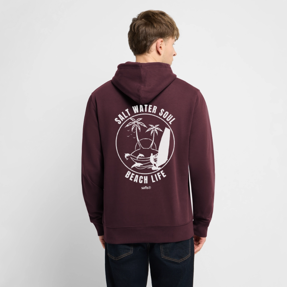 Unisex Bio-Hoodie CRUISER -salt water soul- - Maroon