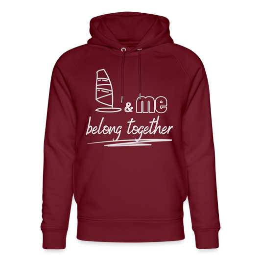 Unisex Bio-Hoodie -belong together- - Burgunderrot