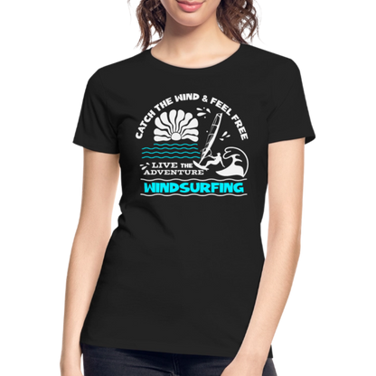 Frauen Premium Bio T-Shirt -adventure- - Schwarz