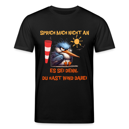 Männer Bio-T-Shirt -sprich mich nicht an- - Schwarz