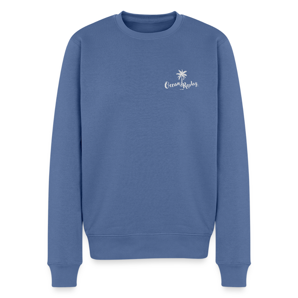 Männer Premium Pullover -ocean replay- - Taubenblau