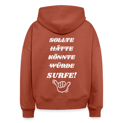 Windsurfer geschenk Bio Hoodie -surfe!- - Terrakotta