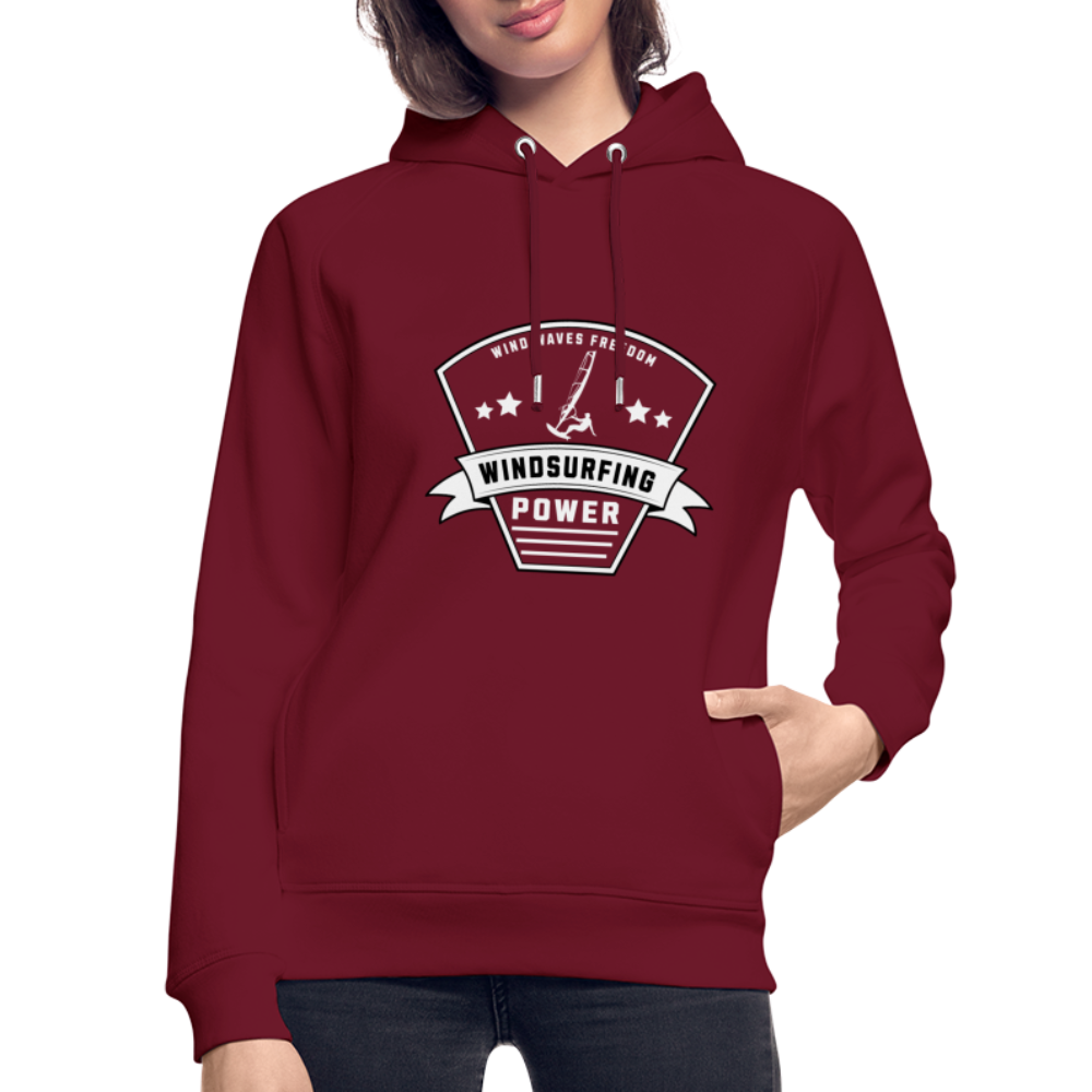 Unisex Bio-Hoodie -power- - Burgunderrot