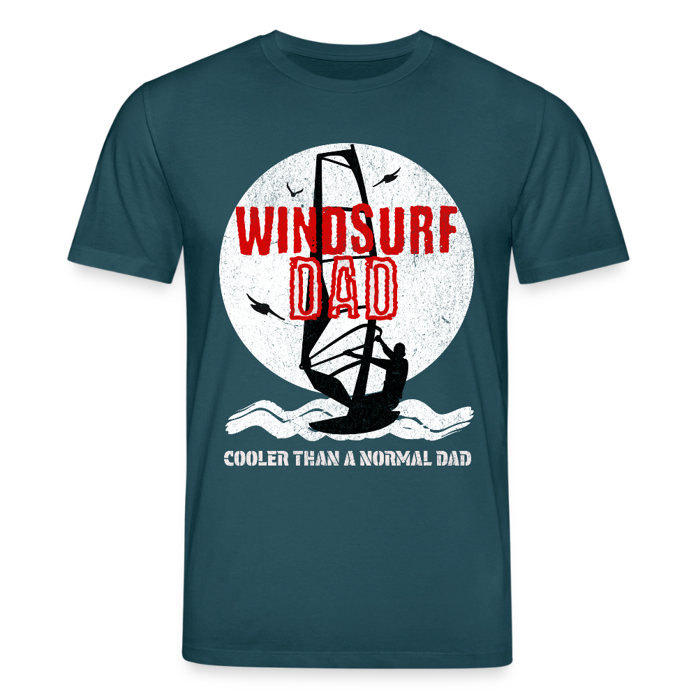safis® Geschenkidee für Windsurf-Papas -windsurfdad- Unisex Bio-T-Shirt CREATOR - Dunkles Petrol