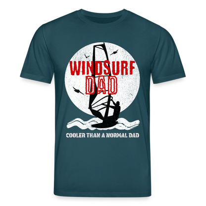 safis® Geschenkidee für Windsurf-Papas -windsurfdad- Unisex Bio-T-Shirt CREATOR - Dunkles Petrol