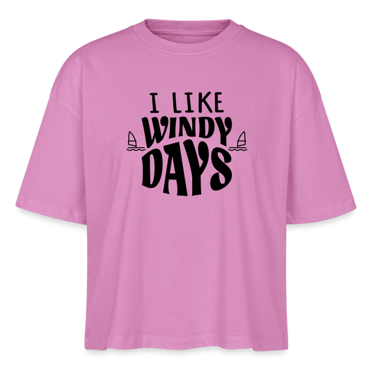 Frauen Boxy Bio-T-Shirt -windy- - Pink