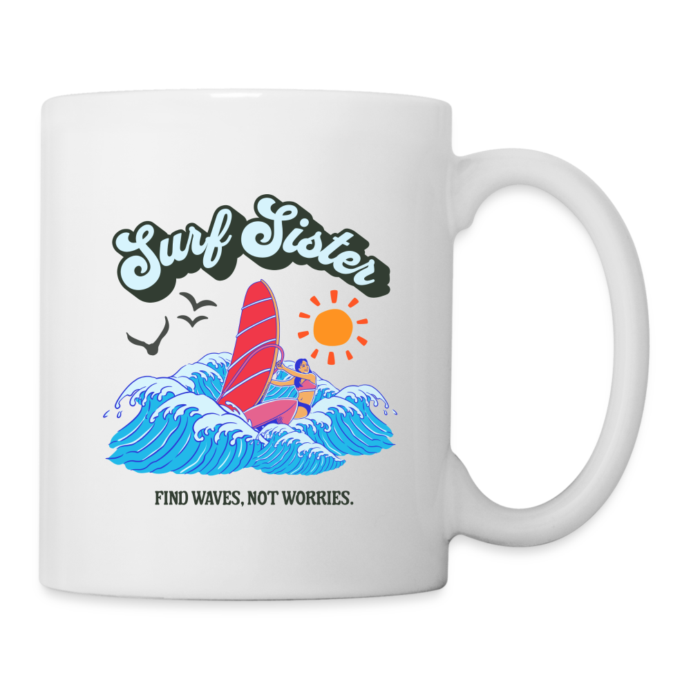 Tasse -surf sister- - Weiß