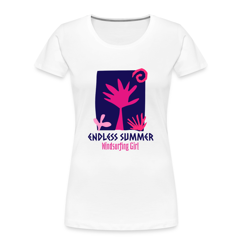 Frauen Premium Bio T-Shirt -endless summer- - Weiß