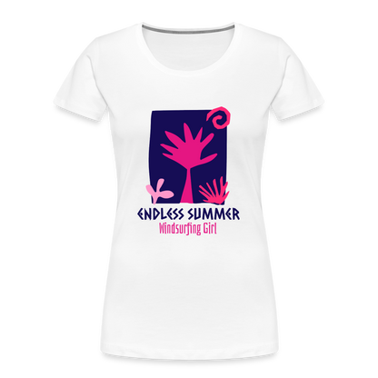 Frauen Premium Bio T-Shirt -endless summer- - Weiß