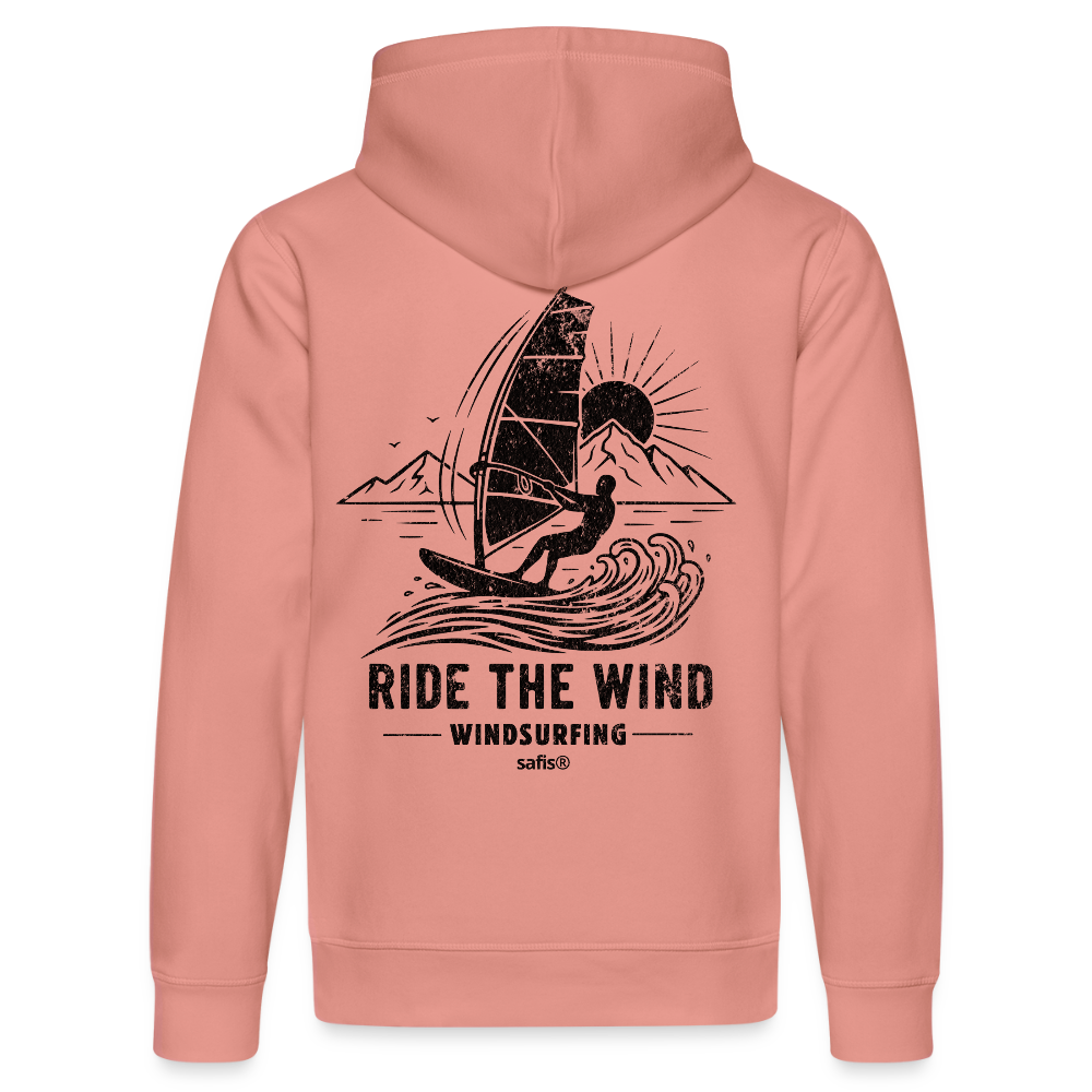 Unisex Bio-Hoodie DRUMMER -ride the wind- - Altrosa