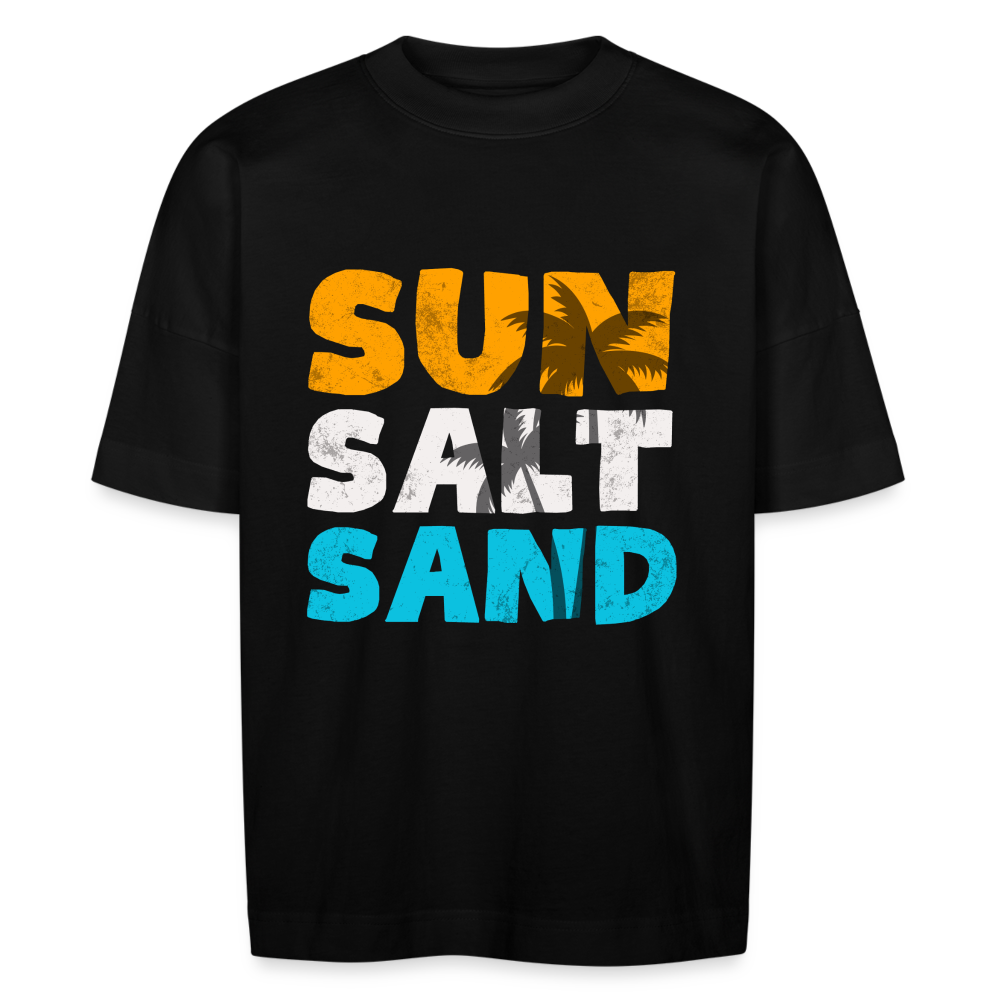 Unisex Oversize Bio-T-Shirt -sun salt sand- - Schwarz