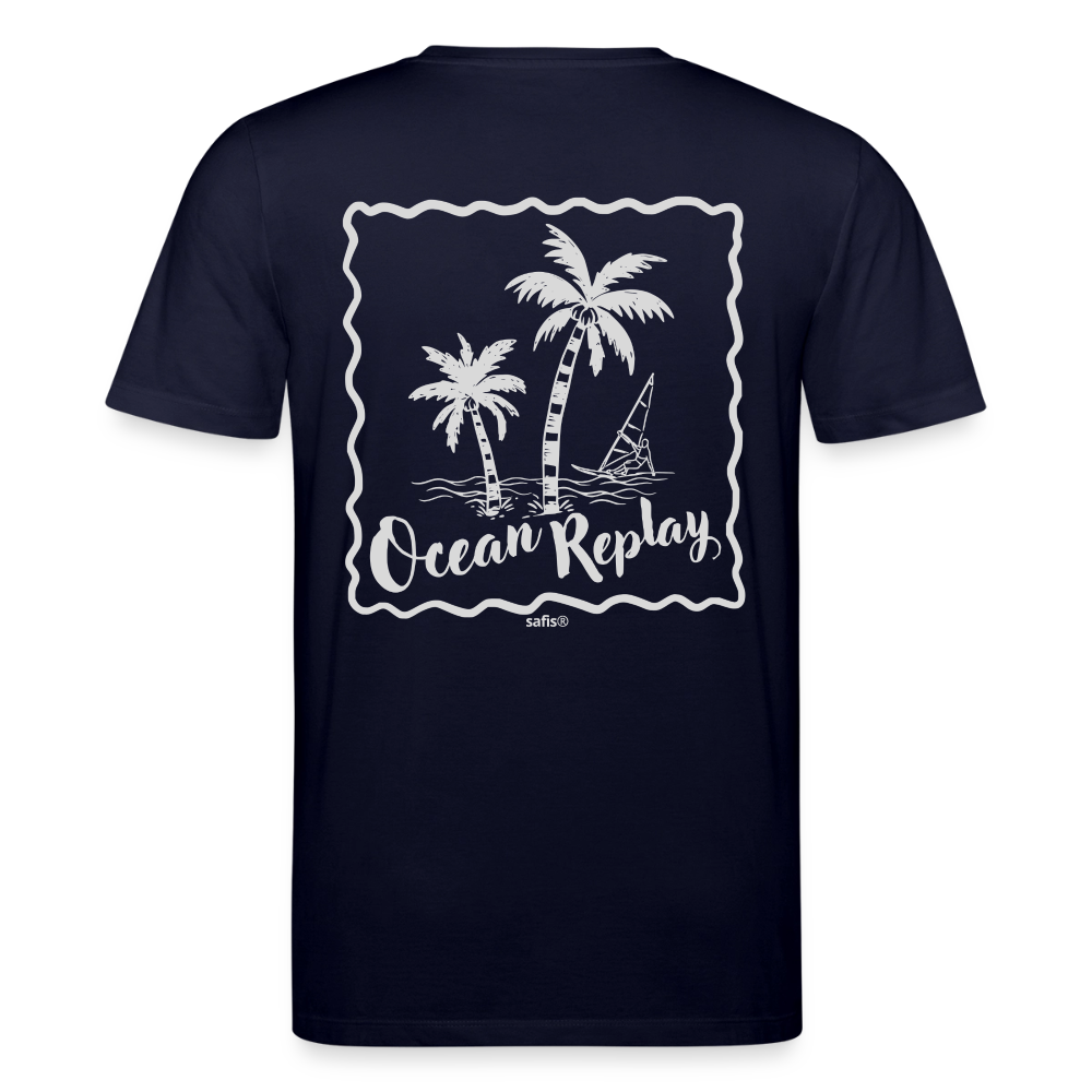 safis® Windsurf Bio-T-Shirt Creator -Ocean replay- - Navy