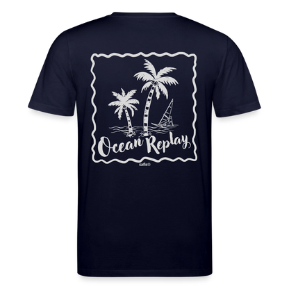 safis® Windsurf Bio-T-Shirt Creator -Ocean replay- - Navy