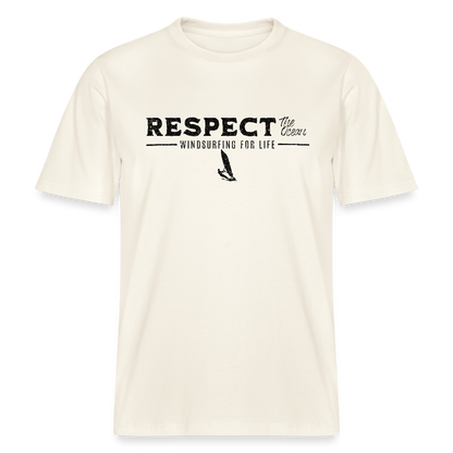 Relaxed Fit Unisex Bio-T-Shirt -respect- - Naturweiß 