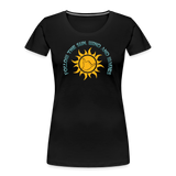 Frauen Premium Bio T-Shirt -follow me- - Schwarz