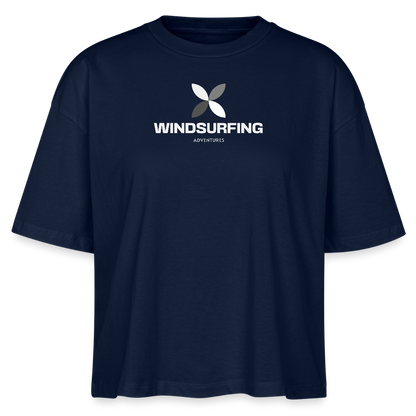 Frauen Boxy Bio-T-Shirt -adventure- - Navy