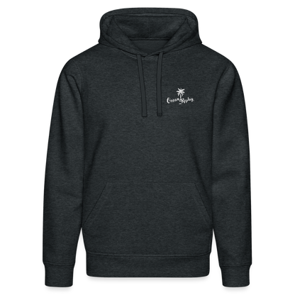 Unisex Bio-Hoodie DRUMMER -ocean replay- - Dunkelgrau meliert