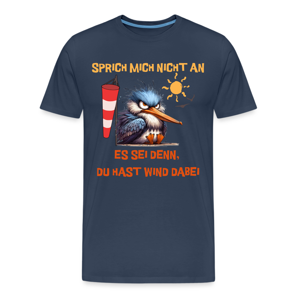 Männer Premium Bio T-Shirt -sprich mich nicht an- - Navy