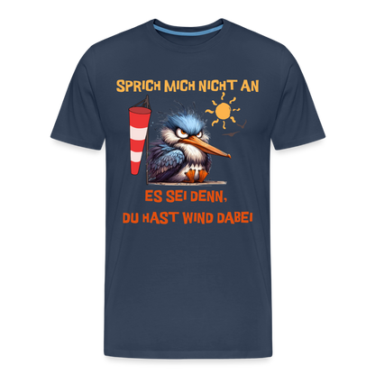 Männer Premium Bio T-Shirt -sprich mich nicht an- - Navy