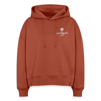 safis® Windsurfer Frauen Bio Hoodie Nora -ocean replay- - Terrakotta