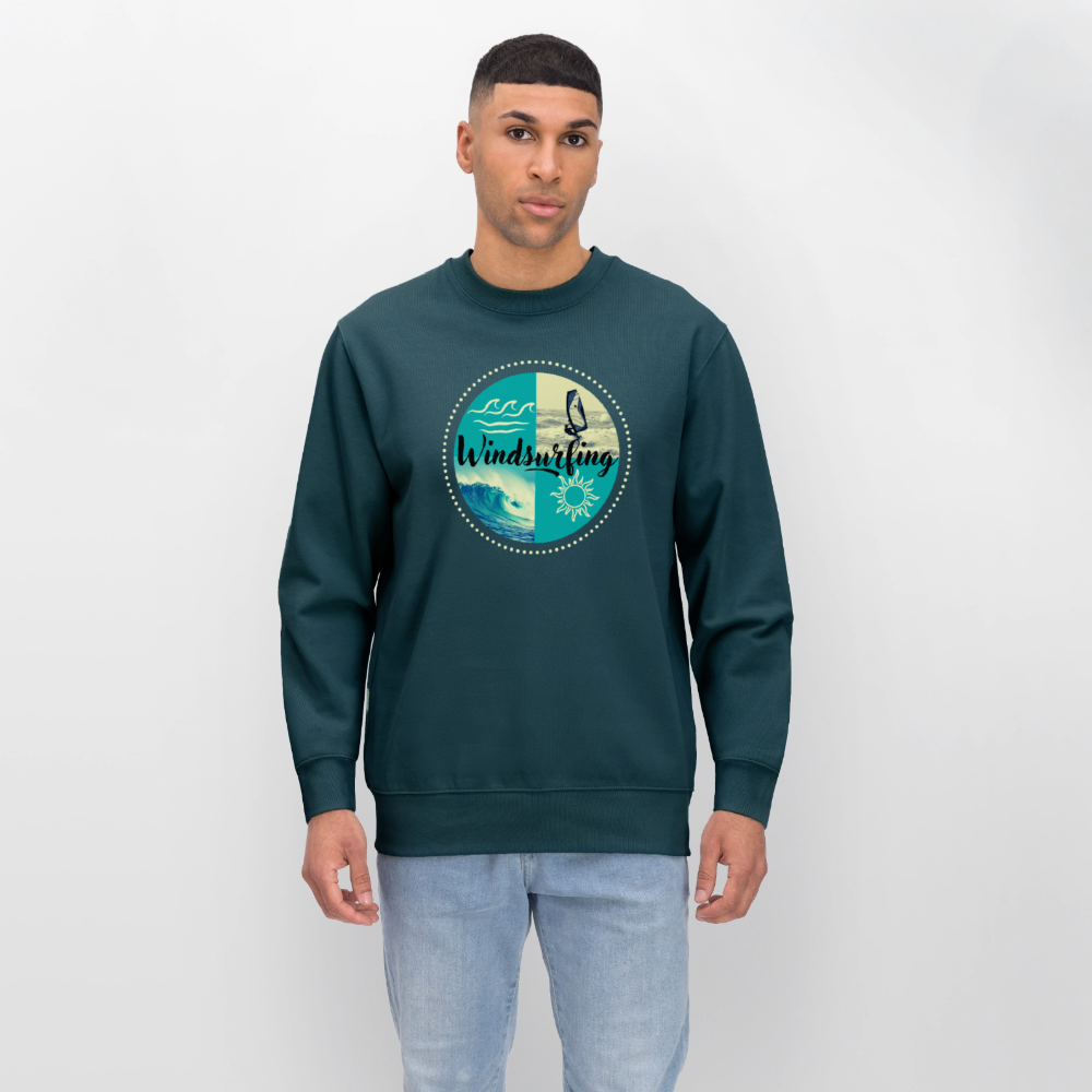 Unisex Bio-Sweatshirt CHANGER -ocean- - Dunkles Petrol