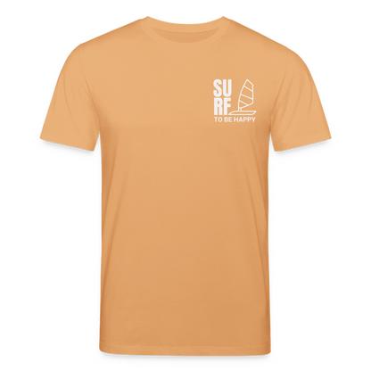 Männer Bio-T-Shirt -surf to be happy- - Beige