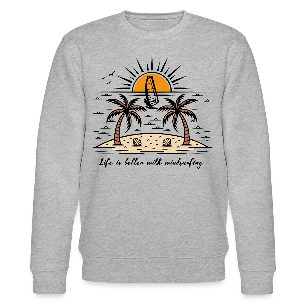 Unisex Bio-Sweatshirt CHANGER -better life- - Grau meliert
