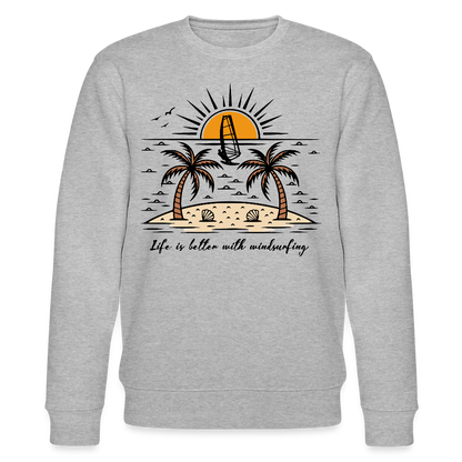 Unisex Bio-Sweatshirt CHANGER -better life- - Grau meliert