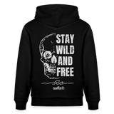 safis® Windsurfkleidung-wild and free- Unisex Bio-Hoodie CRUISER - Schwarz
