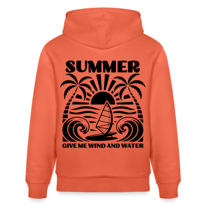 Unisex Bio-Hoodie CRUISER -give me wind and water- - Hellrot