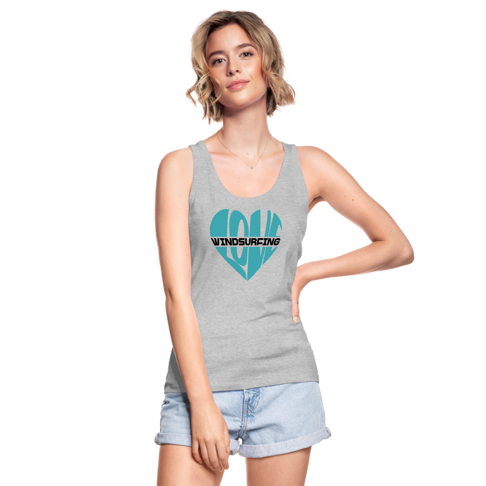 Frauen Bio Tank Top -Herz- - Grau meliert