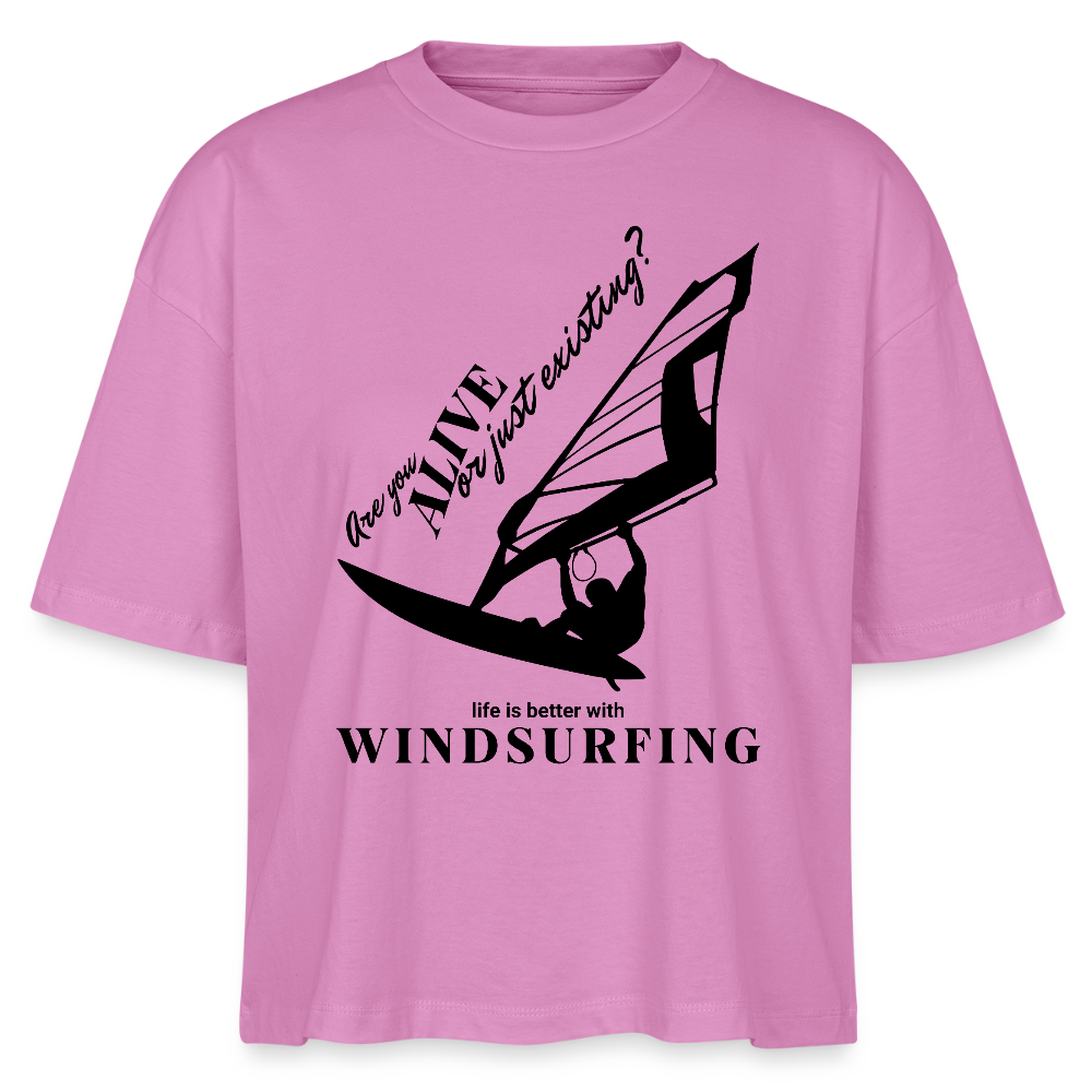 T Shirt Windsurf  -are you alive- - Pink