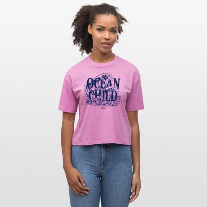 Frauen Boxy Bio-T-Shirt Nova - ocean child- - Pink