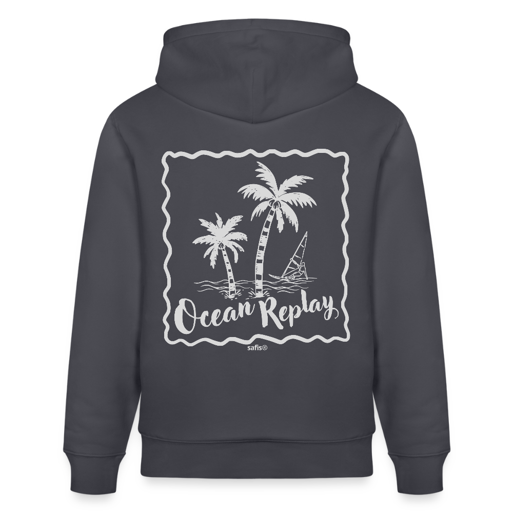Unisex Bio-Hoodie CRUISER -ocean replay- - Indigoblau