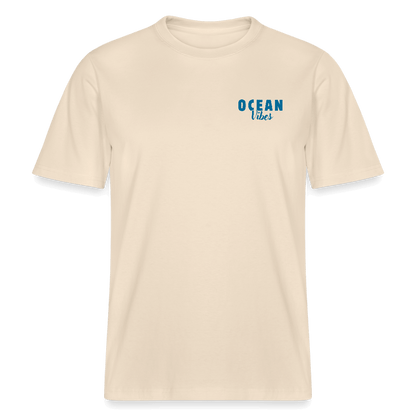 Relaxed Fit Unisex Bio-T-Shirt -happiest- - Weißgrau