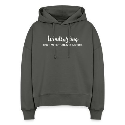 Geschenke Für Windsurfer -  Frauen Bio Hoodie -much more- - Anthrazit