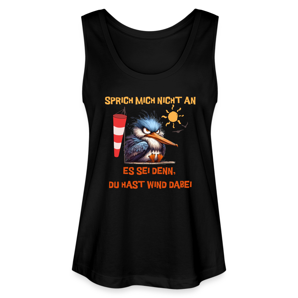 Frauen Bio Tank Top MINTER -sprich mich nicht an- - Schwarz