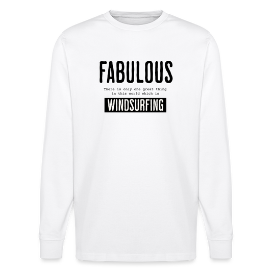 Unisex Bio-Langarmshirt -fabulous- - Weiß