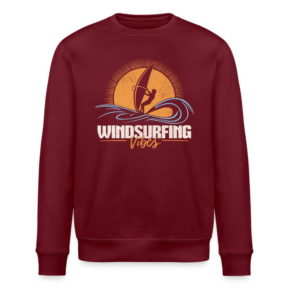Unisex Bio-Sweatshirt ROLLER -vibes- - Burgunderrot