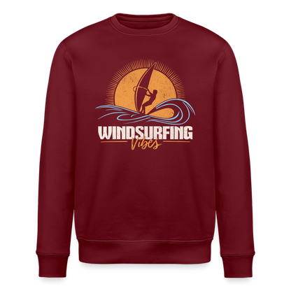 Unisex Bio-Sweatshirt ROLLER -vibes- - Burgunderrot