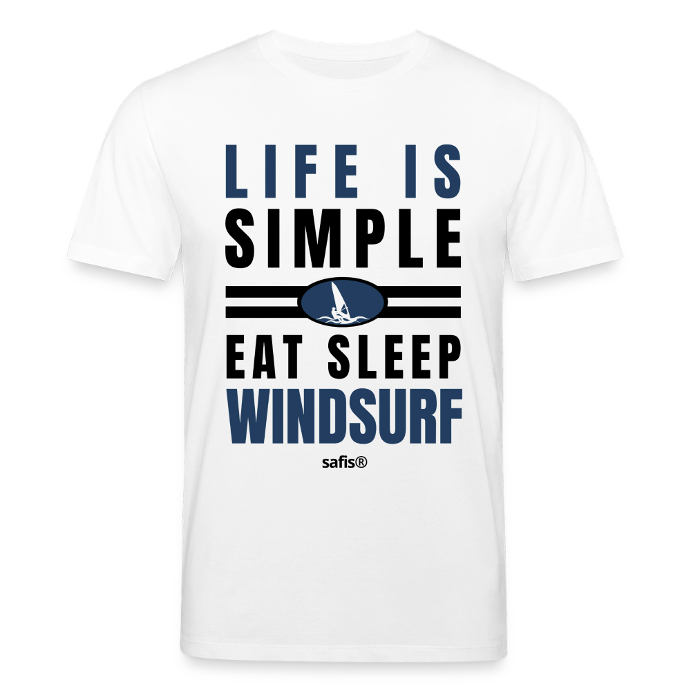 Surf Shirt Männer safis -eat sleep windsurf- Unisex Bio-T-Shirt CREATOR - Weiß