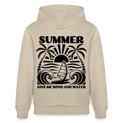 Unisex Bio-Hoodie CRUISER -give me wind and water- - Beige