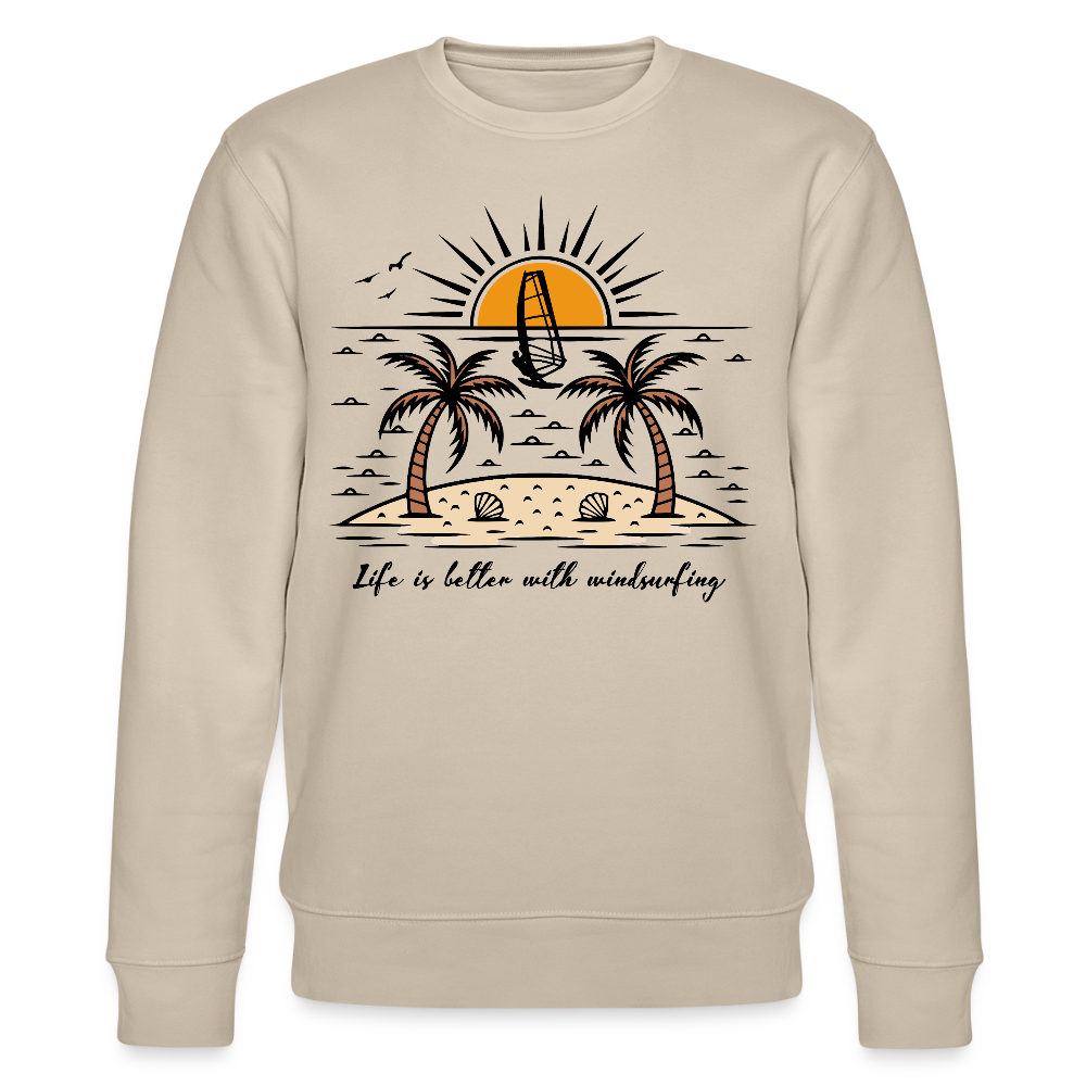 Unisex Bio-Sweatshirt CHANGER -better life- - Beige
