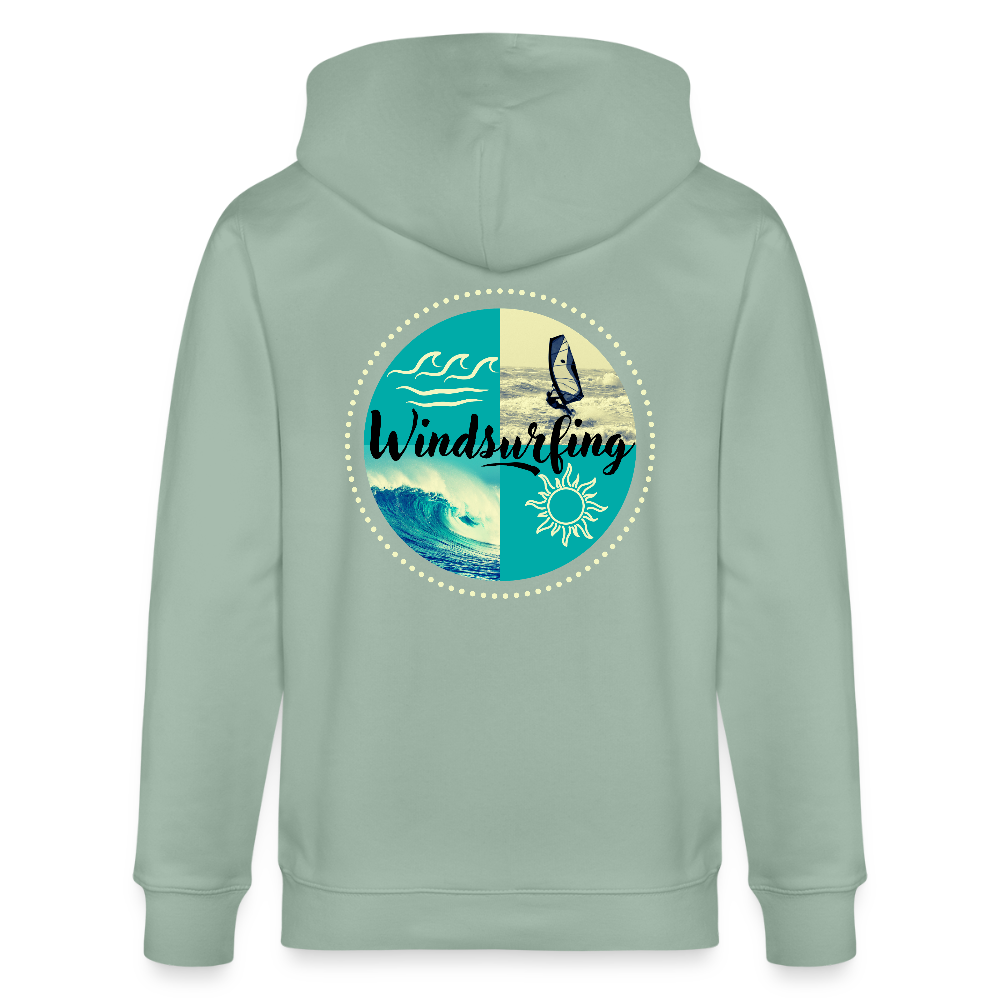 Unisex Bio-Kapuzenjacke CULTIVATOR -ocean- - Helles Graugrün
