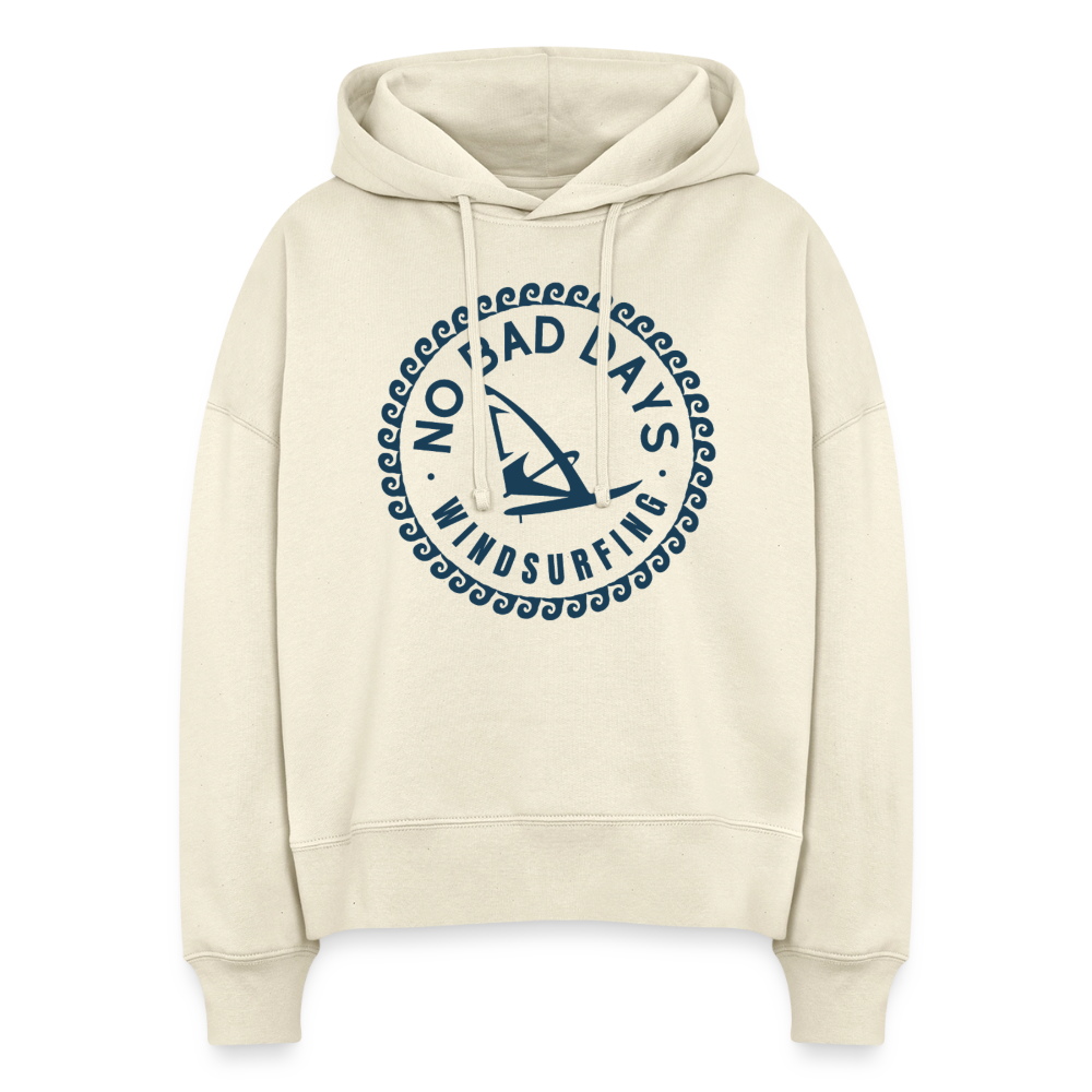 safis Surferkleidung -no bad days- Boxy Frauen Bio Hoodie - Natur
