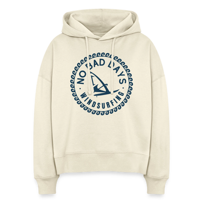 safis Surferkleidung -no bad days- Boxy Frauen Bio Hoodie - Natur