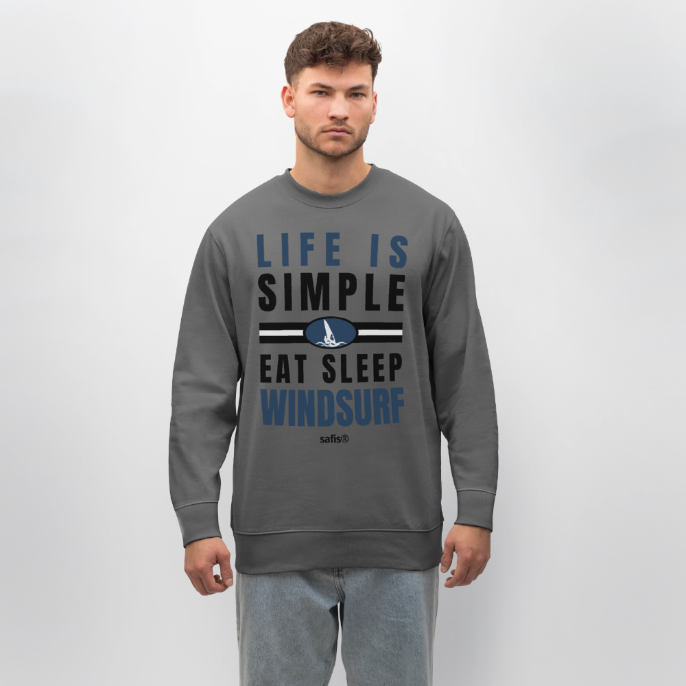 -eat sleep windsurf- Unisex Bio-Sweatshirt CHANGER - Anthrazit