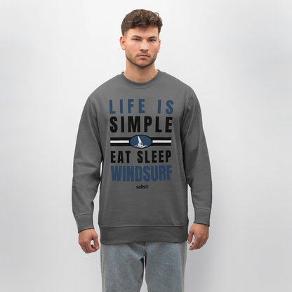 -eat sleep windsurf- Unisex Bio-Sweatshirt CHANGER - Anthrazit